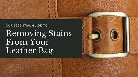 removing stains from leather bag